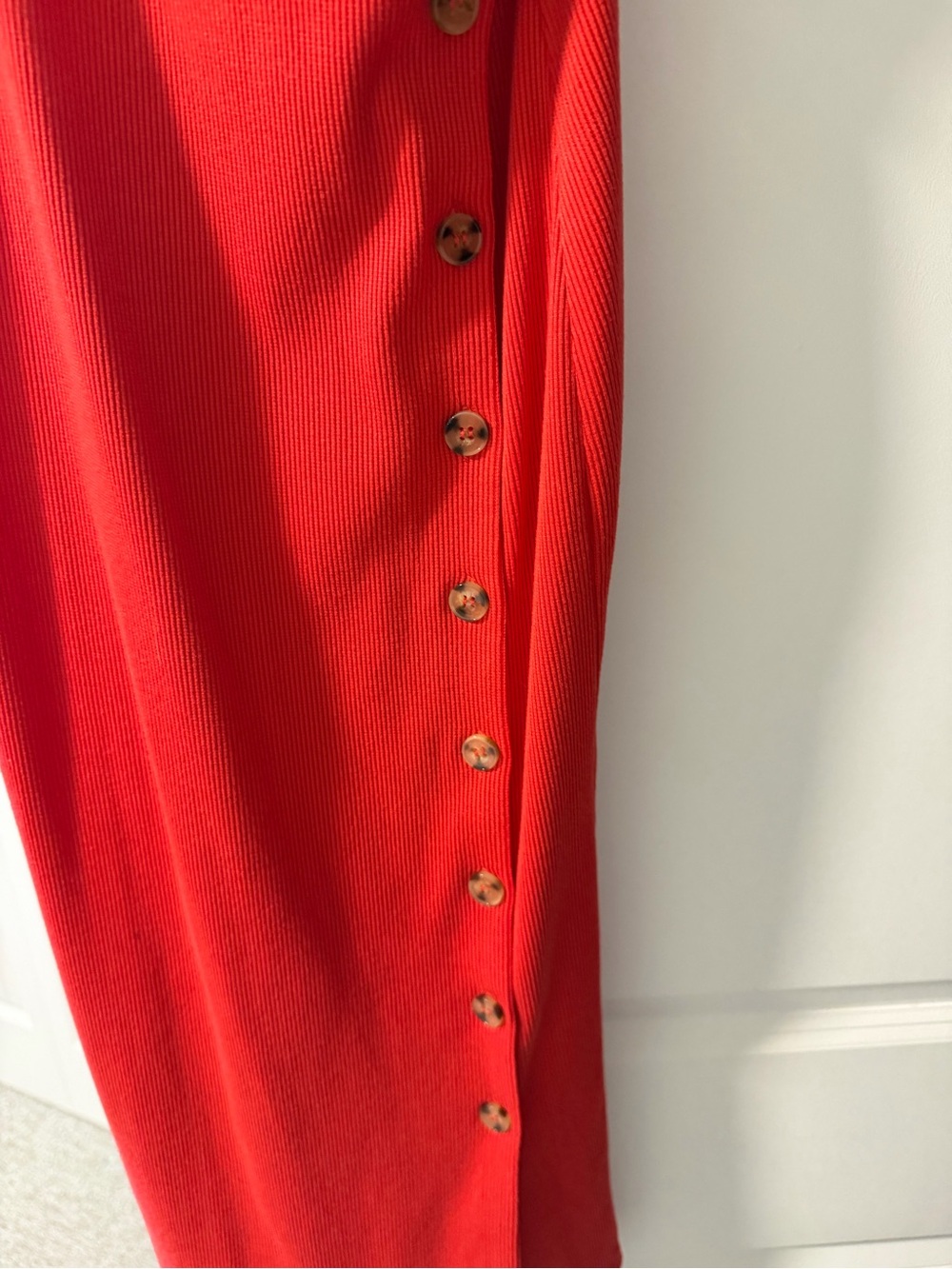 Women’s Poof Apparel red ribbed sleeveless midi dress - Picture 4 of 6